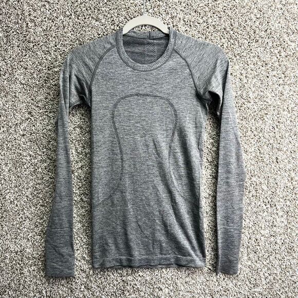 Lululemon Top Women’s 4 Athletica Gray Run Swiftly Tech Long Sleeve - Picture 1 of 5